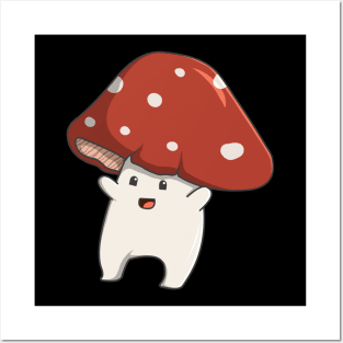 Kawaii Mushroom Posters and Art